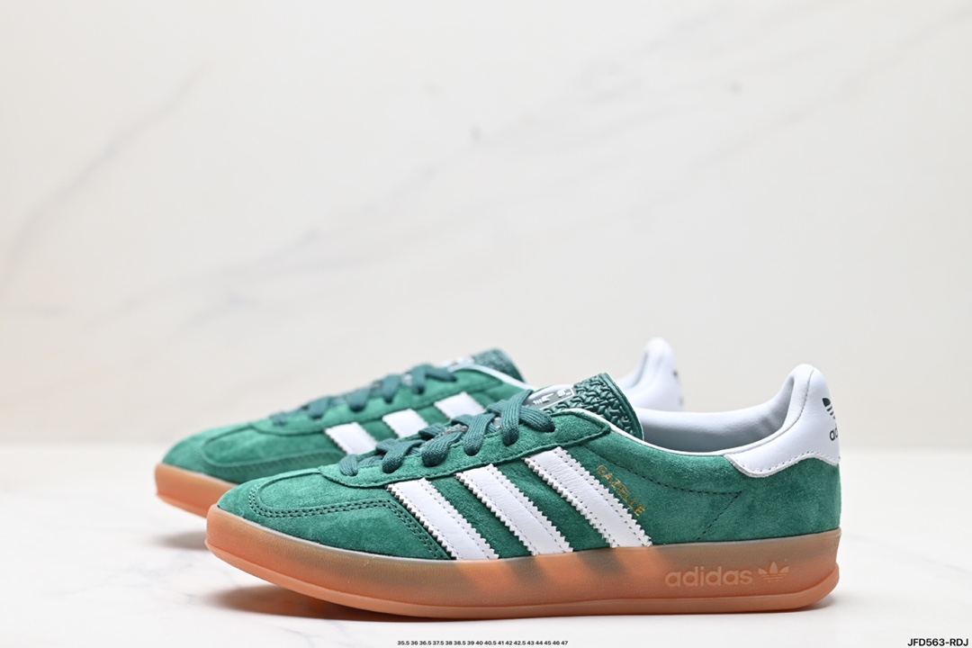 adidas Originals Gazelle INdoor 三叶草休闲防滑耐磨低帮板鞋 IG1596