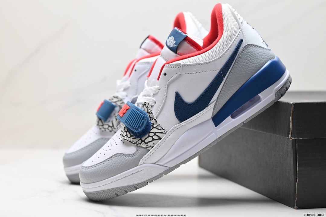 耐克Nike Air Jordan Legacy 312 Low”White/Grey Fog/Blue/Red“乔丹最强三合一混合版本低帮文化休闲运动篮球鞋 HF0747-151