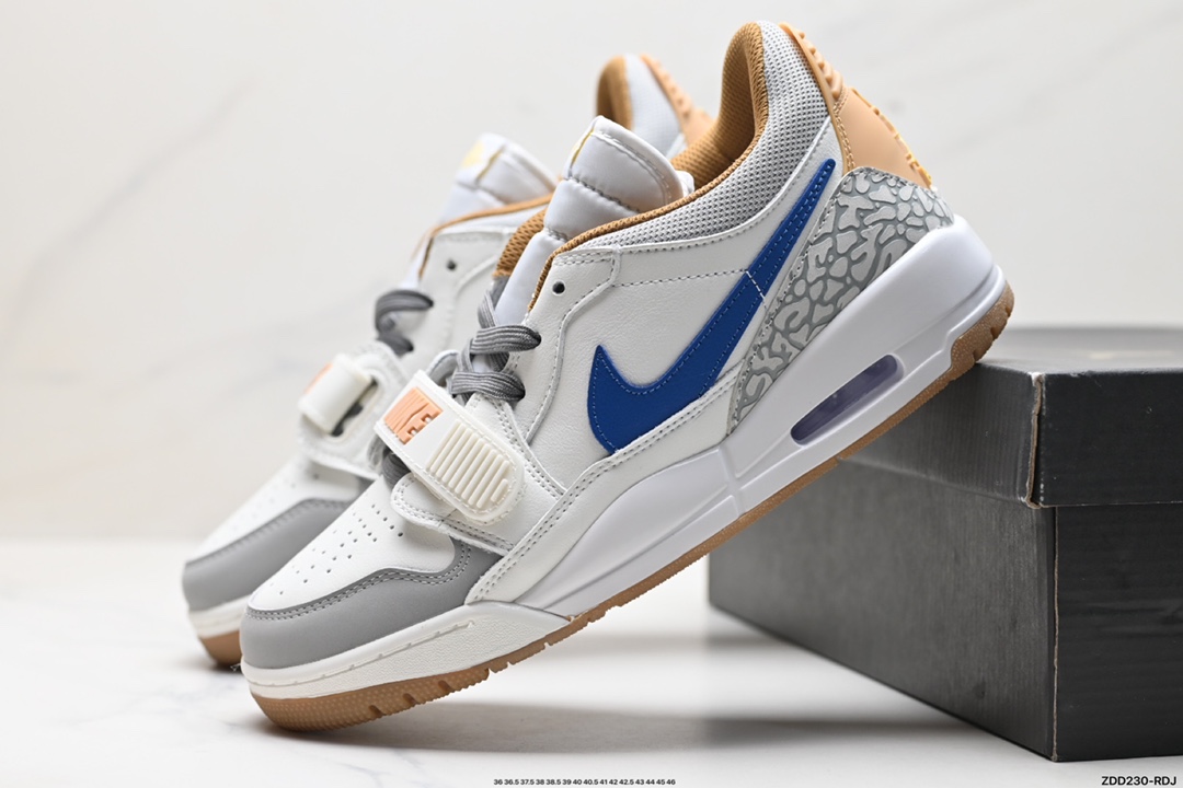 耐克Nike Air Jordan Legacy 312 Low”White/Grey Fog/Blue/Red“乔丹最强三合一混合版本低帮文化休闲运动篮球鞋 HF0747-151