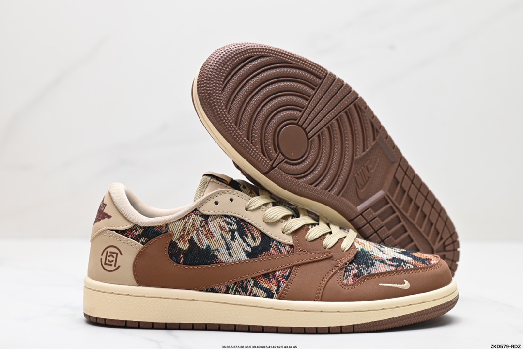 AJ1倒勾Travis Scott x Air Jordan 1 ” Reverse Mocha “ AJ1乔1 JH6088-610