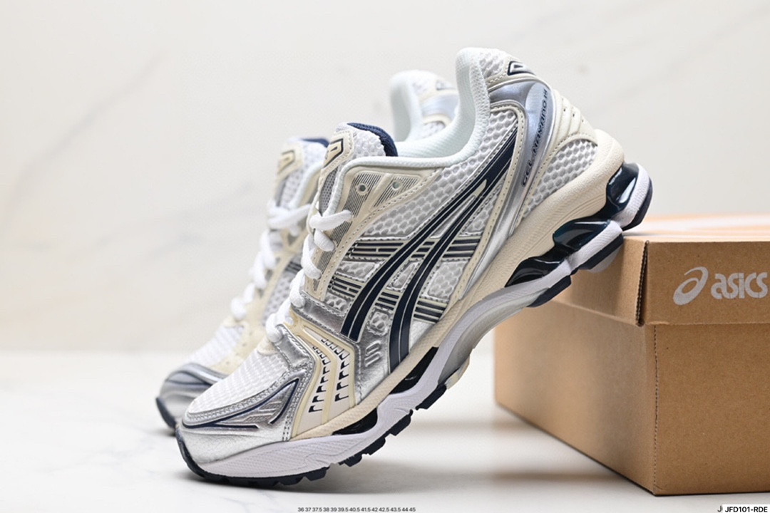 Asics Gel-Kayano 14 版本 银灰绿 亚瑟士运动休闲透气专业跑鞋 1201A019-108