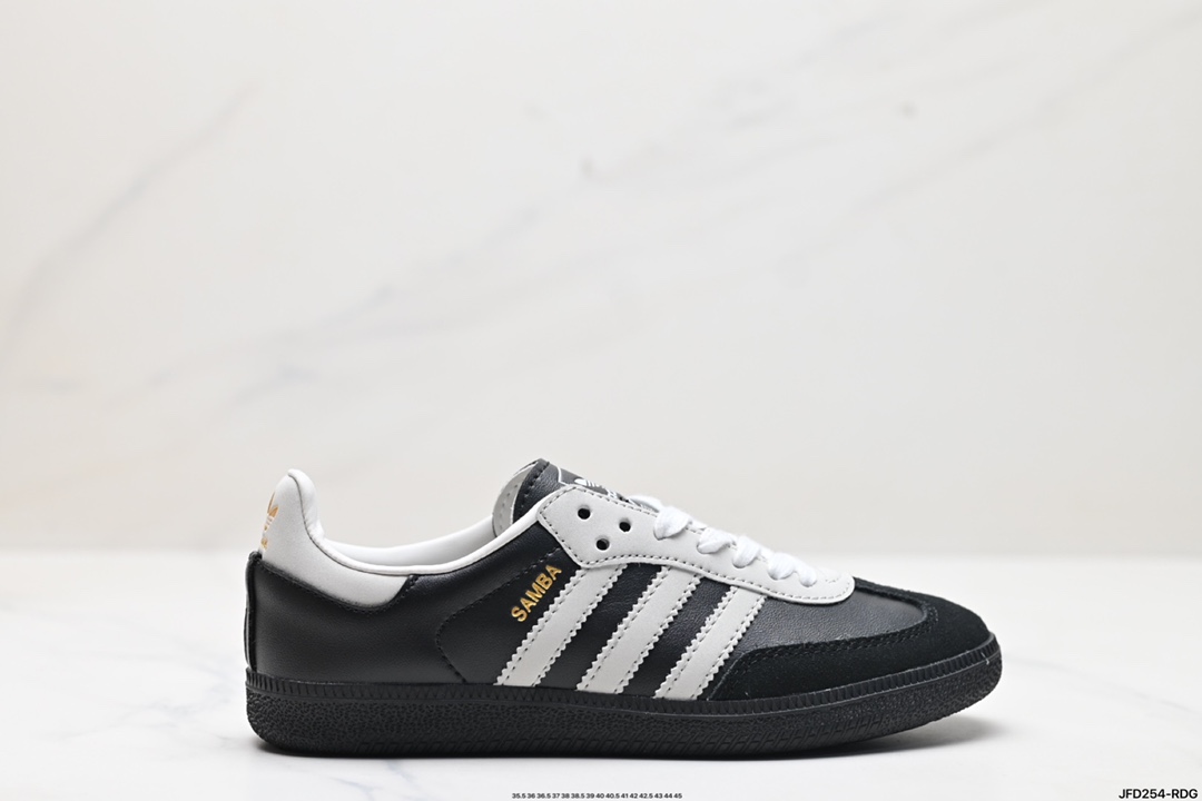 阿迪达斯三叶草Adidas Originals Samba OG 桑巴舞系列绅士德训足球风百搭低帮休闲运动板鞋 JP5302