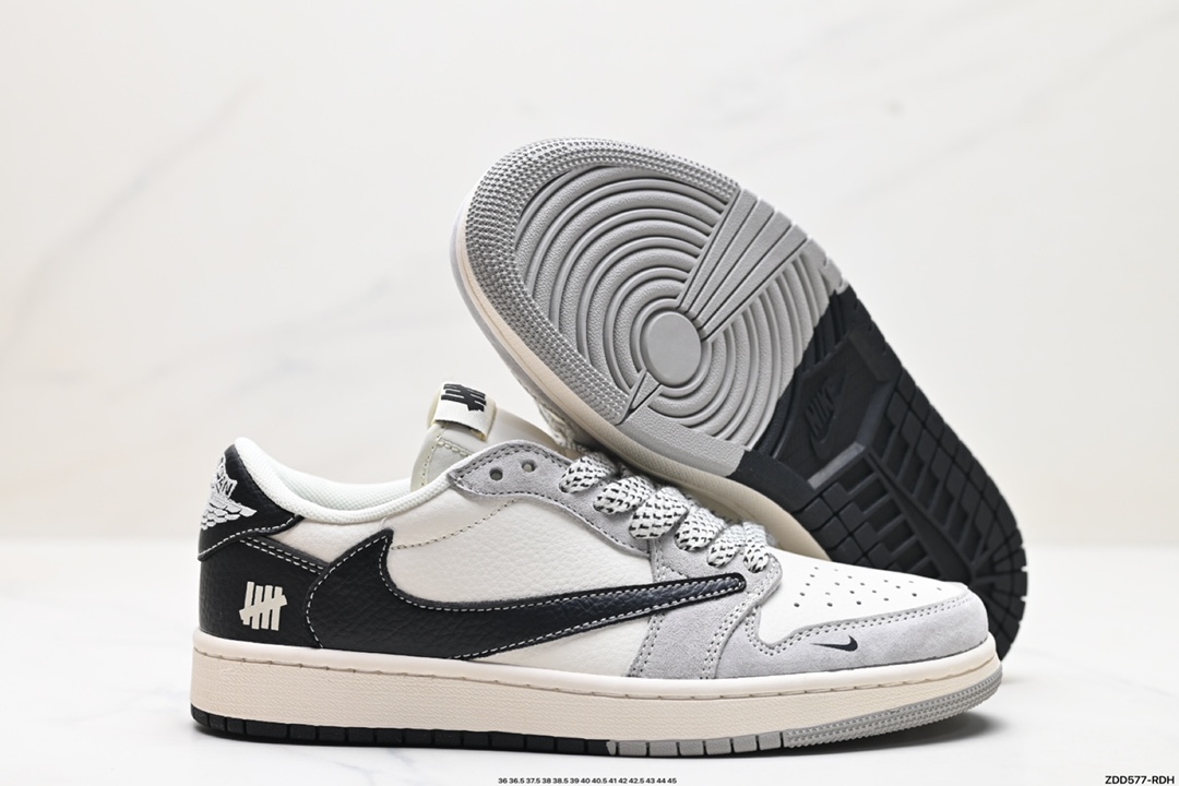 勾Travis Scott x Air Jordan 1 ” Reverse Mocha “ AJ1乔1 联名倒钩 低帮文化篮球鞋 QY0818-113
