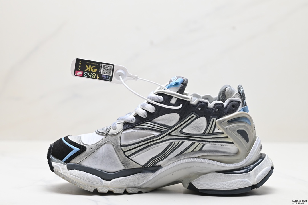 巴黎世家BALENCIAGA Runner Sneaker”Grey/Black/Blue/Red“慢跑鞋 772767 W3RNY 0623