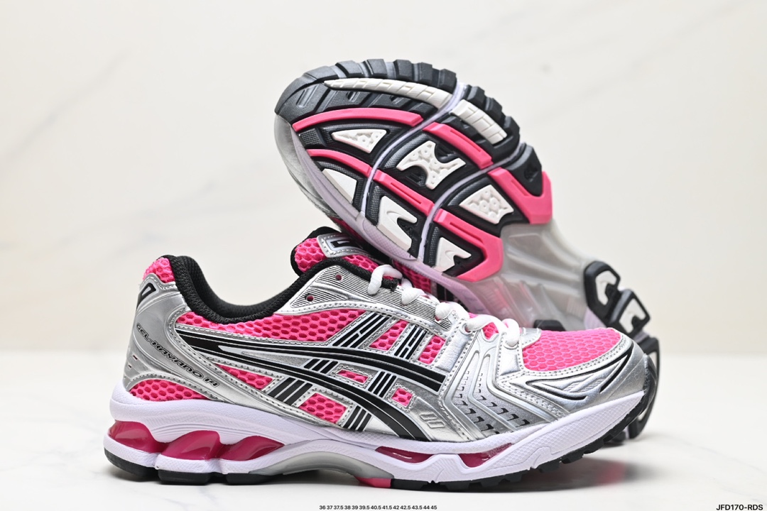 Asics Gel-Kayano 14 版本银灰绿亚瑟士运动休闲透气专业跑鞋 1201A019-700