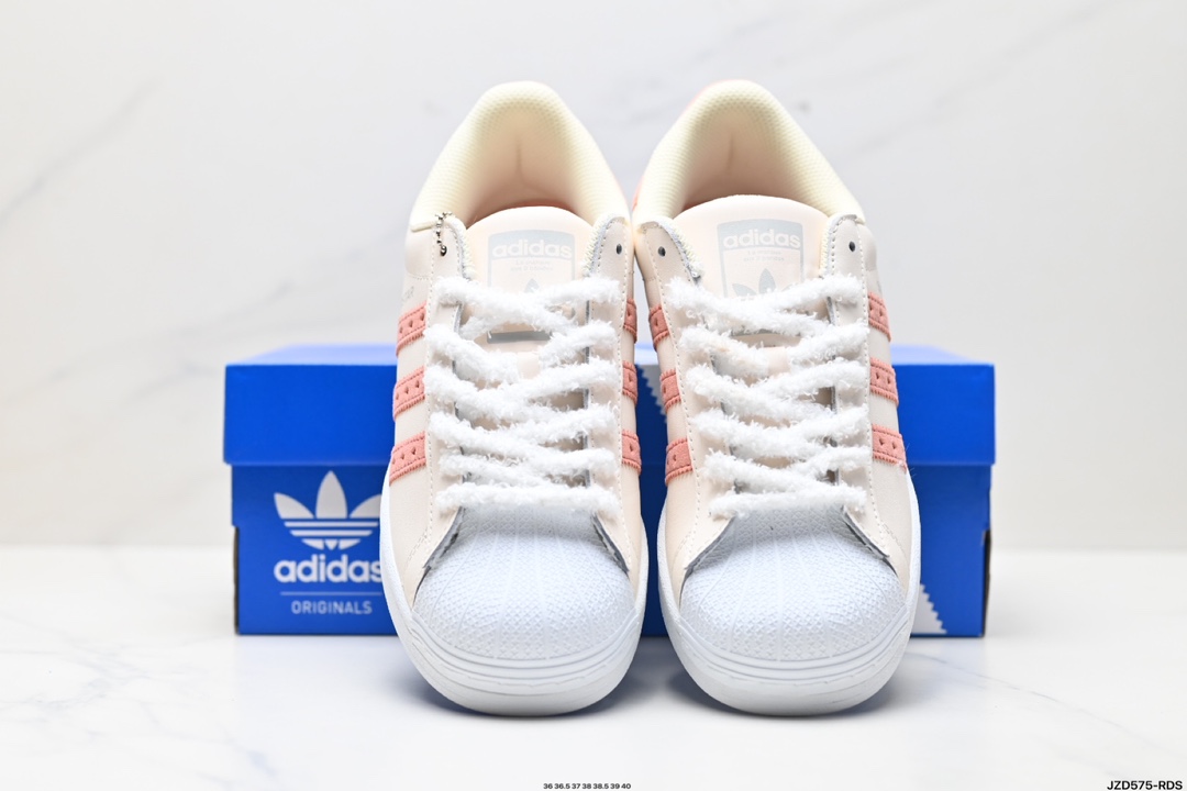 Adidas三叶草 Originals Superstar 贝壳头系列低帮经典百搭休闲运动板鞋 GX3641