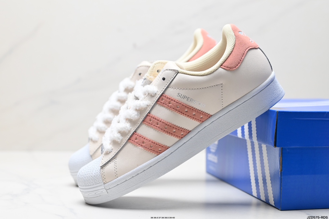 Adidas三叶草 Originals Superstar 贝壳头系列低帮经典百搭休闲运动板鞋 GX3641