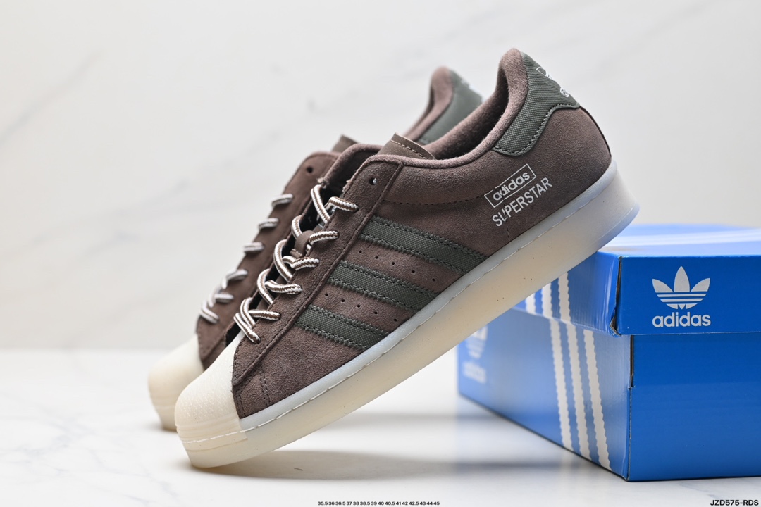 Adidas三叶草 Originals Superstar 贝壳头系列低帮经典百搭休闲运动板鞋 IE4728