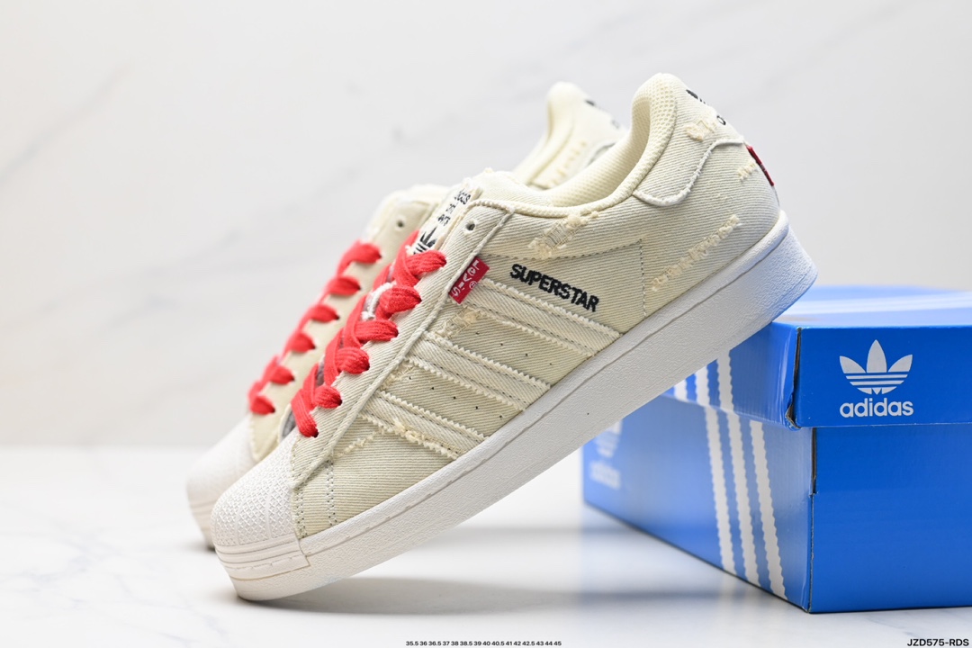 Adidas三叶草 Originals Superstar 贝壳头系列低帮经典百搭休闲运动板鞋 IE4728