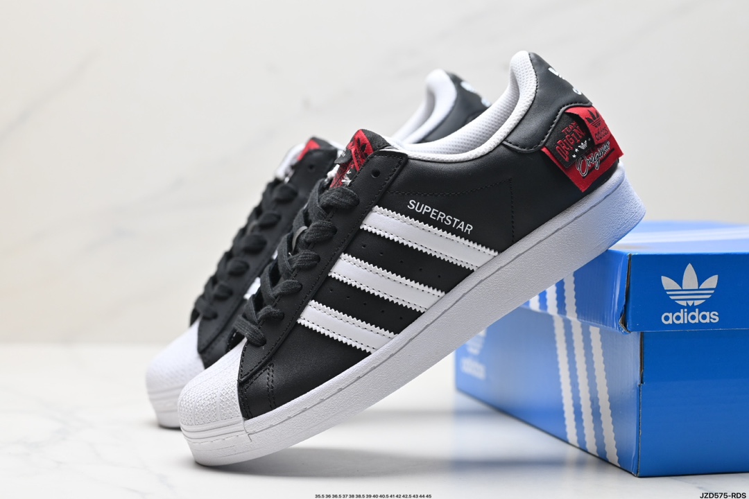 Adidas三叶草 Originals Superstar 贝壳头系列低帮经典百搭休闲运动板鞋 IE4728