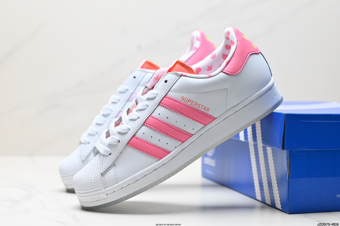 Adidas三叶草 Originals Superstar 贝壳头系列低帮经典百搭休闲运动板鞋 IE4728