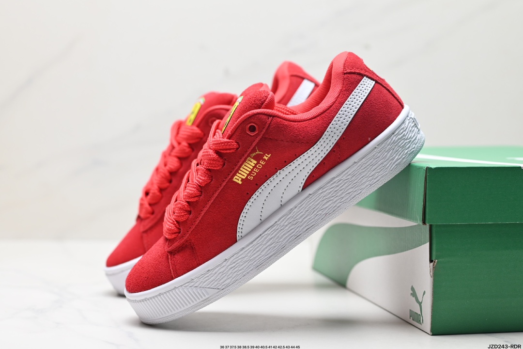 Puma Ferrari Suede XL复古单品 彪马 防滑耐磨低帮德训板鞋  395205-04