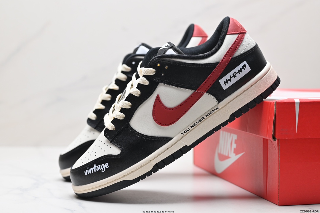 NK Dunk Low Retro “DIY高端定制” 低帮休闲运动板鞋  DD1391-100