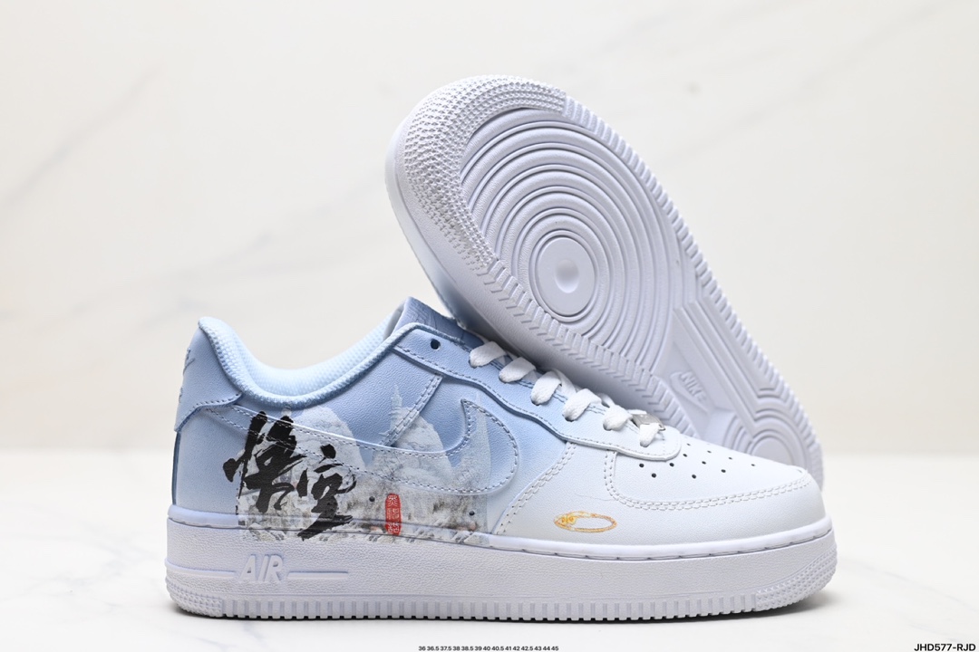 Nike Air Force 1 Low 黑神话悟空 祥云龙纹 复古百搭 低帮板鞋男女球鞋 高端定制  MG1818-858