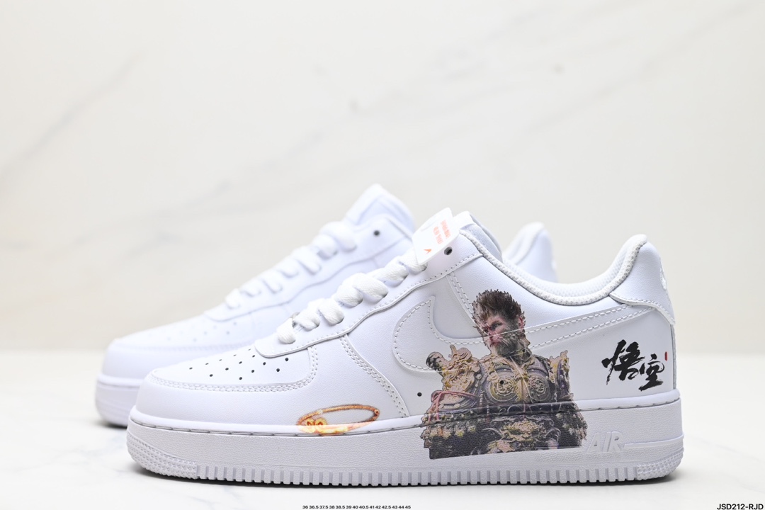 Nike Air Force 1 Low 黑神话悟空 祥云龙纹 复古百搭 低帮板鞋男女球鞋 高端定制  CW2288-111