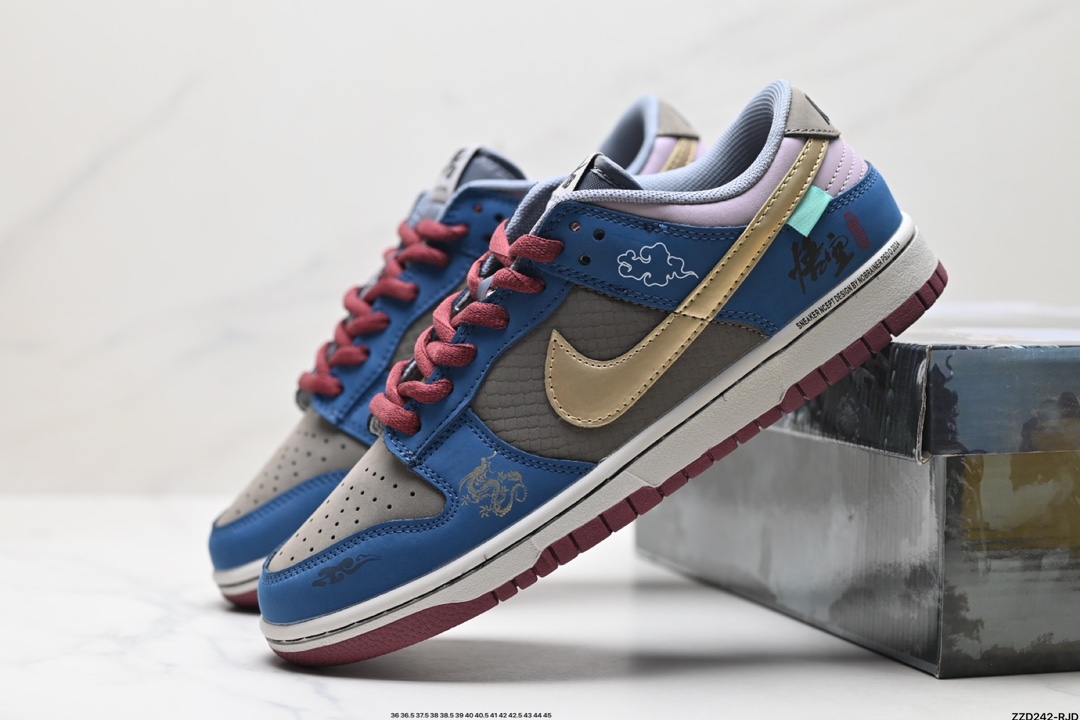 Nike Dunk Low 黑神话悟空 祥云龙纹 复古百搭 低帮板鞋男女球鞋 高端定制  DD1391-100