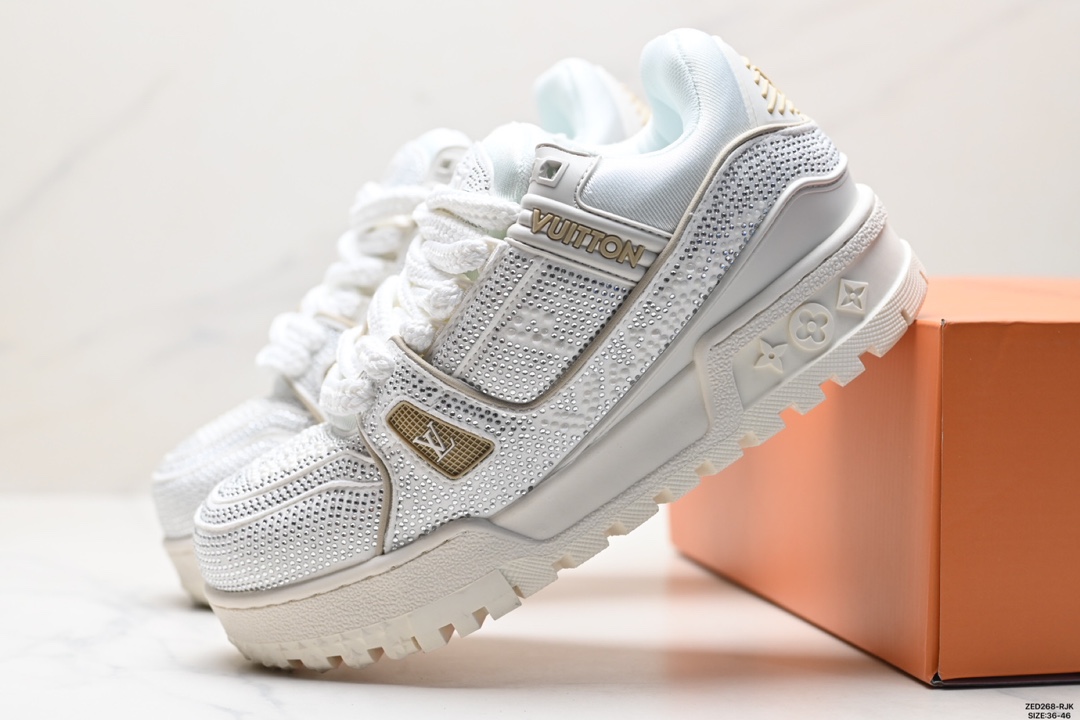 LV路易威登Louis Vuitton Trainer Maxi Low Sneaker 面包版百搭篮球板鞋