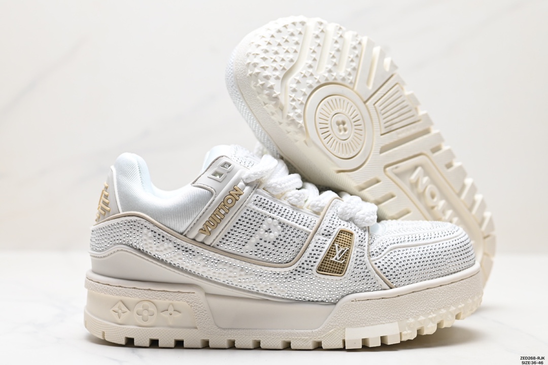 LV路易威登Louis Vuitton Trainer Maxi Low Sneaker 面包版百搭篮球板鞋