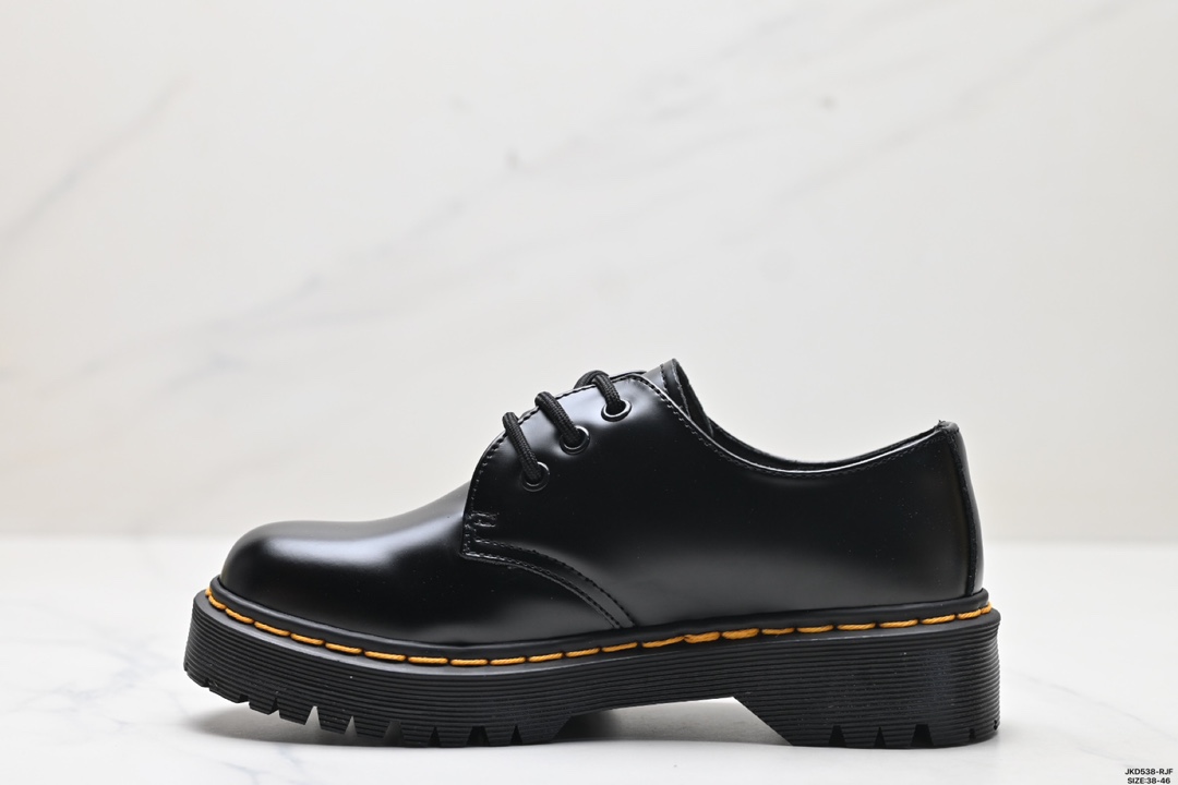 Dr.martens马汀博士 Martens 1461 Smooth Leather Platform系列松糕低帮英伦骑士朋克复古机车厚底粗跟