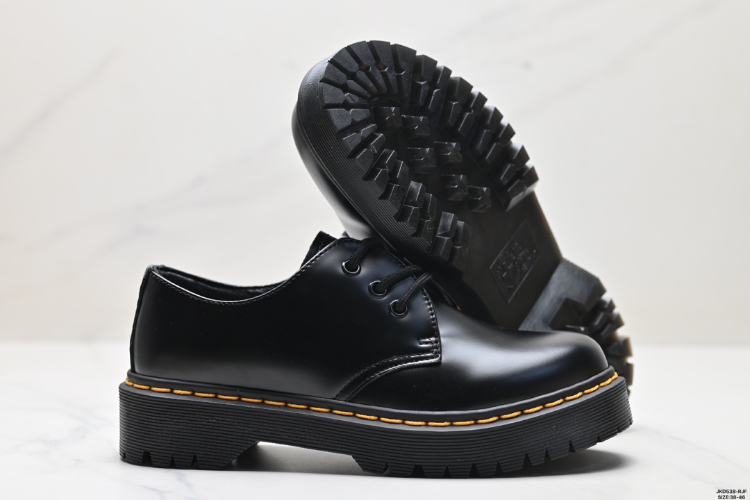 Dr.martens马汀博士 Martens 1461 Smooth Leather Platform系列松糕低帮英伦骑士朋克复古机车厚底粗跟