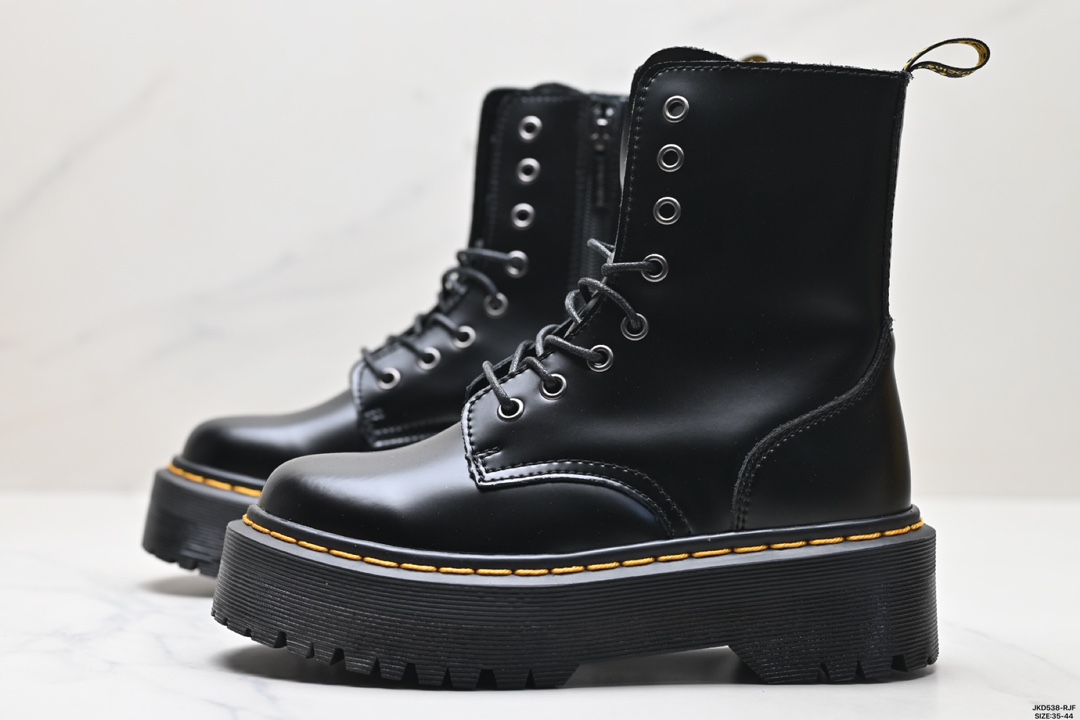 Dr.martens马汀博士 Martens 1461 Smooth Leather Platform系列松糕高帮马丁靴