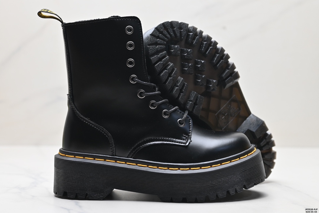 Dr.martens马汀博士 Martens 1461 Smooth Leather Platform系列松糕高帮马丁靴