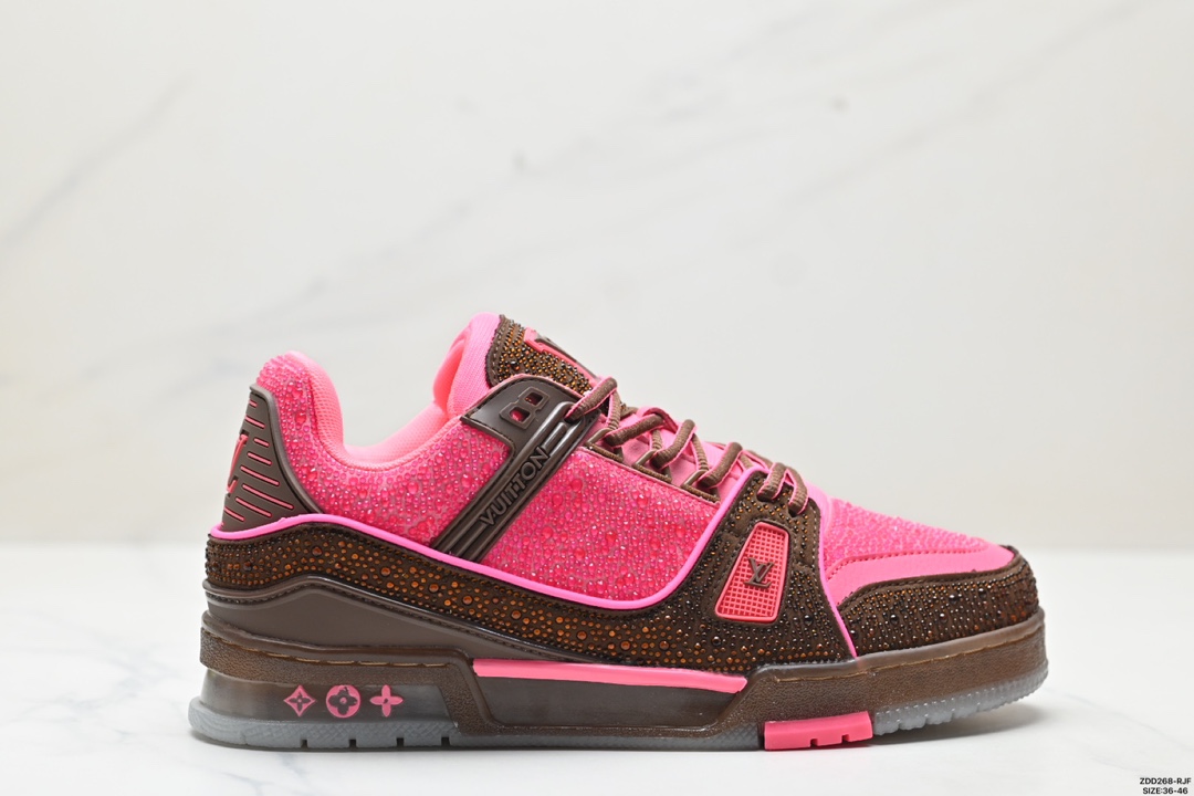 全新LV路易威登Louis Vuitton Trainer Sneaker Low休闲运动文化百搭板鞋