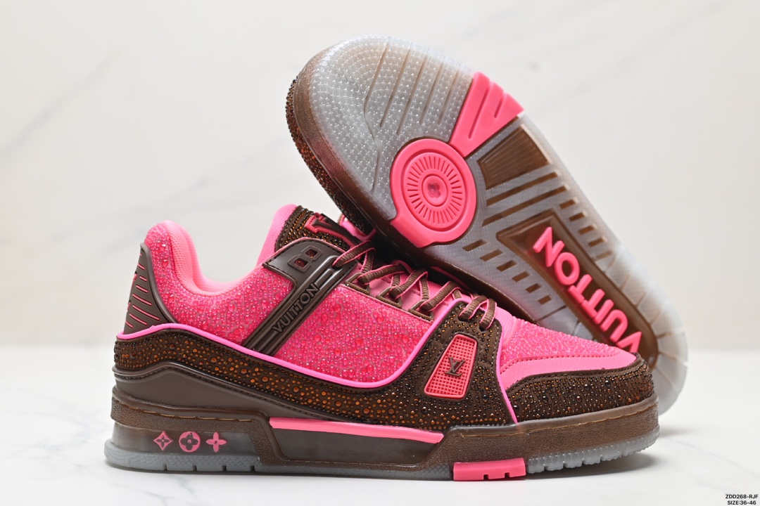 全新LV路易威登Louis Vuitton Trainer Sneaker Low休闲运动文化百搭板鞋