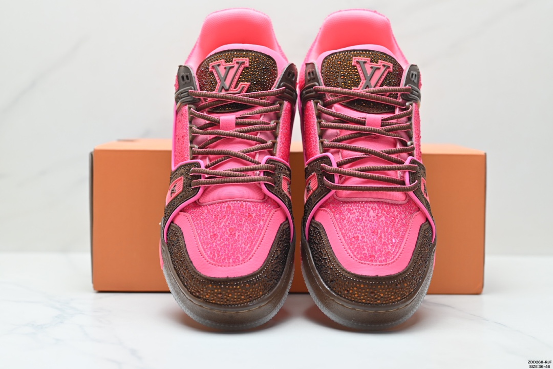 全新LV路易威登Louis Vuitton Trainer Sneaker Low休闲运动文化百搭板鞋