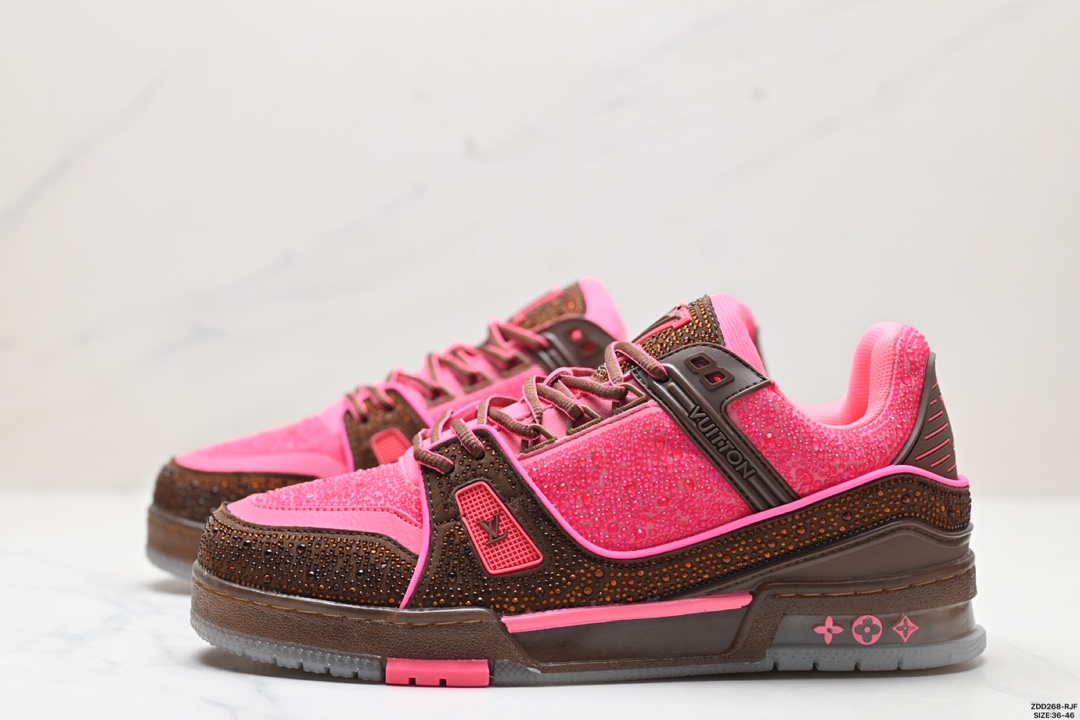 全新LV路易威登Louis Vuitton Trainer Sneaker Low休闲运动文化百搭板鞋