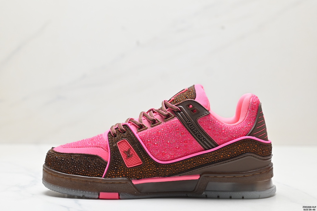 全新LV路易威登Louis Vuitton Trainer Sneaker Low休闲运动文化百搭板鞋