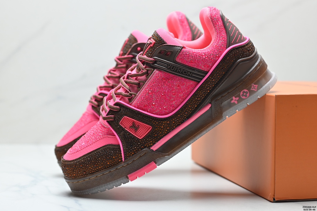 全新LV路易威登Louis Vuitton Trainer Sneaker Low休闲运动文化百搭板鞋