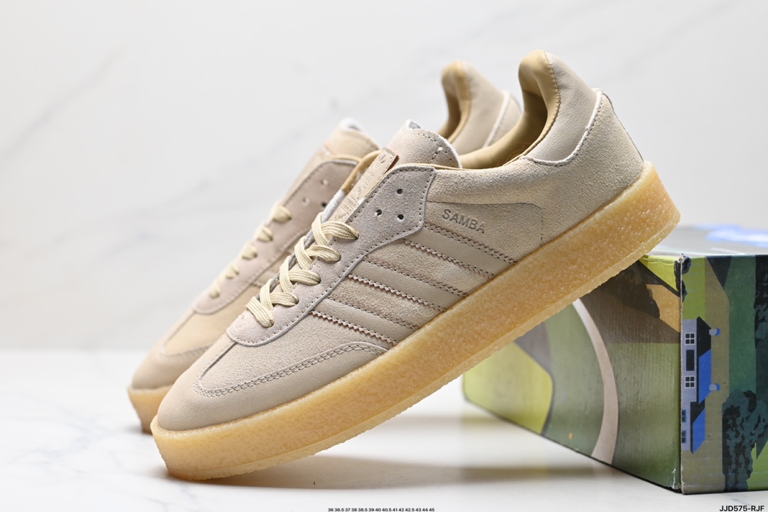Adid Samba Kith Clarks 三叶草复古休闲防滑耐磨低帮板鞋 IE4033