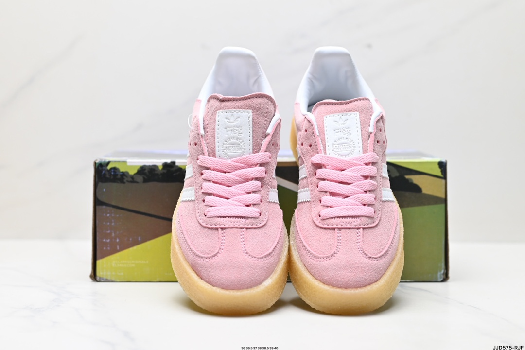 Adid Samba Kith Clarks 三叶草复古休闲防滑耐磨低帮板鞋 ID7296