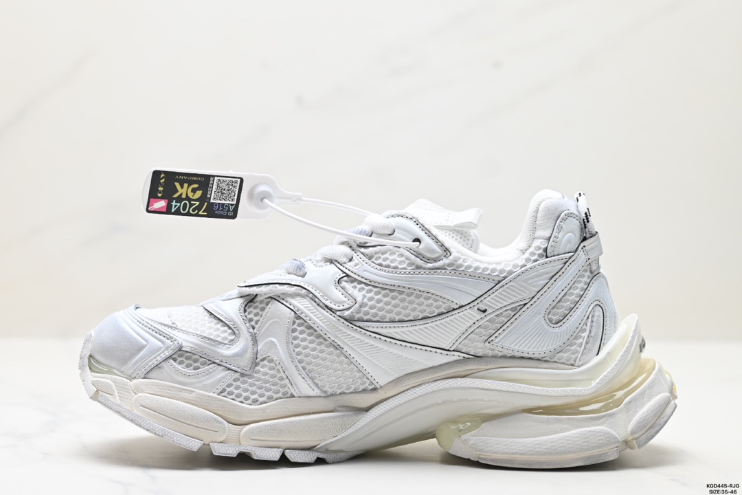 巴黎世家BALENCIAGA Runner Sneaker 3.0慢跑系列低帮复古野跑潮流姥爹风百搭休闲运动慢跑鞋“解构灰黑玫瑰金做旧3.0”779066 W3RXP 9090