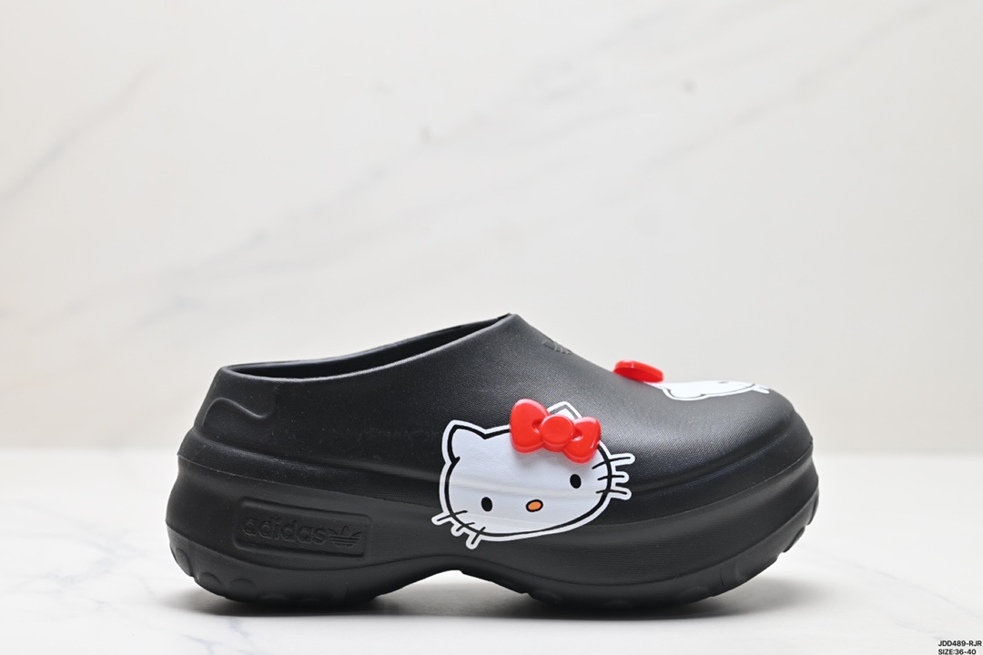 Adid originals AdiFOM Stan Smith Mule W 厚底穆勒厨师半拖洞洞鞋沙滩凉鞋夏  lE9217