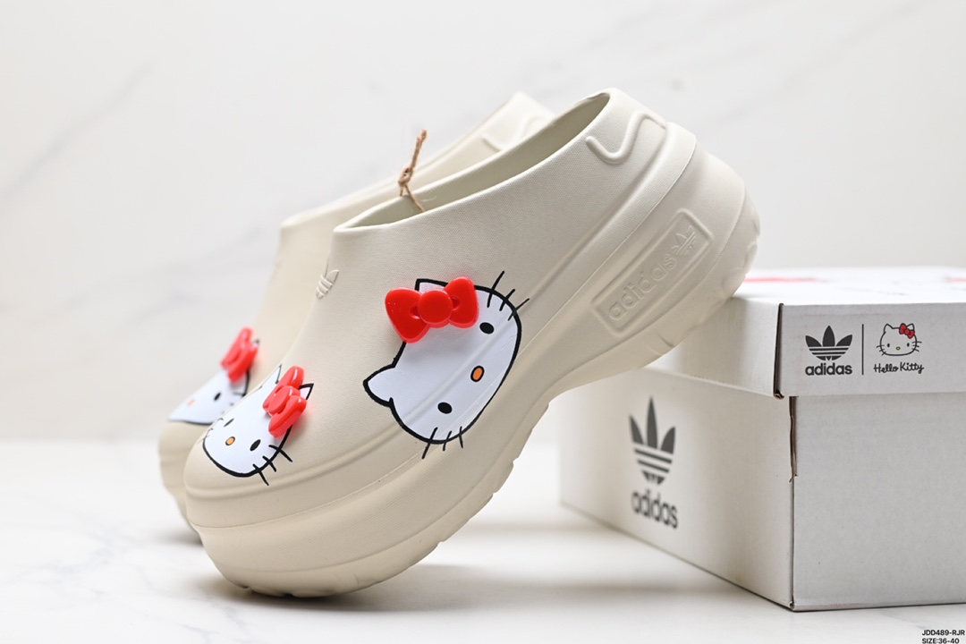 Adid originals AdiFOM Stan Smith Mule W 厚底穆勒厨师半拖洞洞鞋沙滩凉鞋夏  lE9217