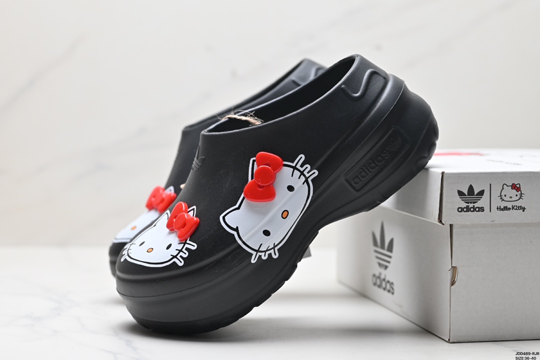 Adid originals AdiFOM Stan Smith Mule W 厚底穆勒厨师半拖洞洞鞋沙滩凉鞋夏  lE9217