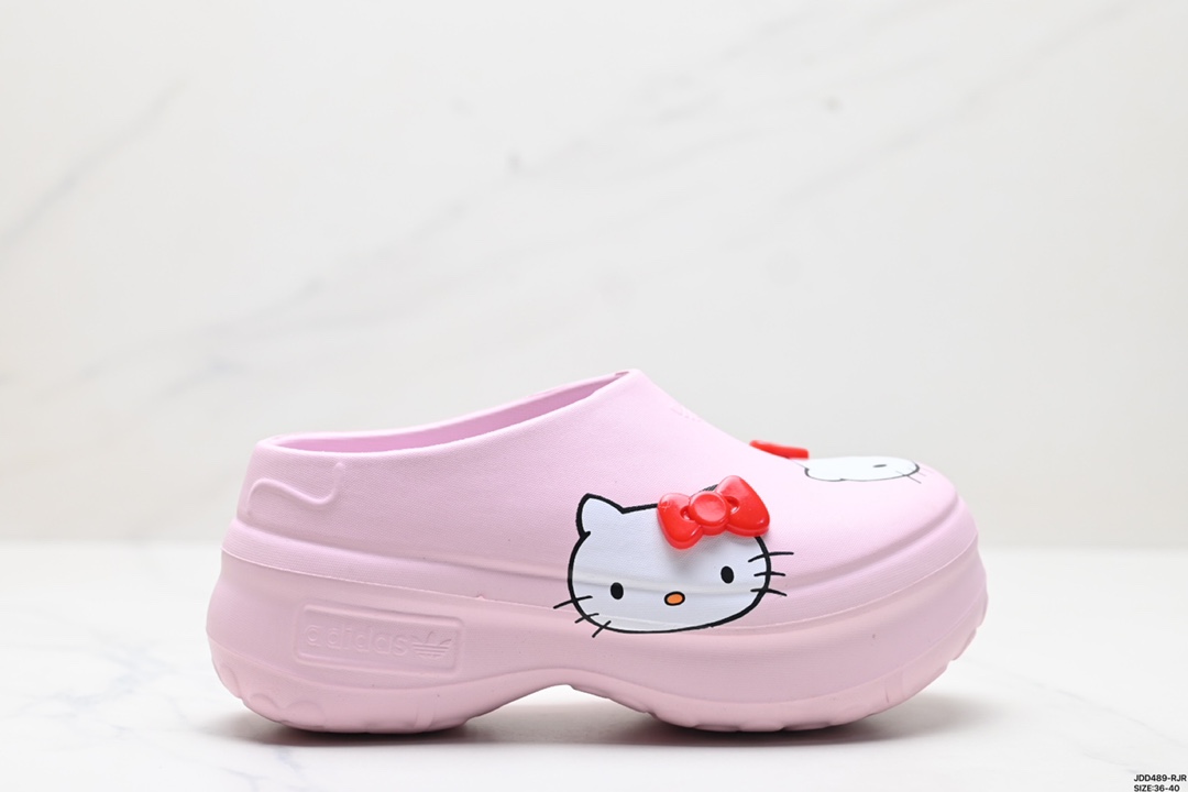Adid originals AdiFOM Stan Smith Mule W 厚底穆勒厨师半拖洞洞鞋沙滩凉鞋夏  lE9217