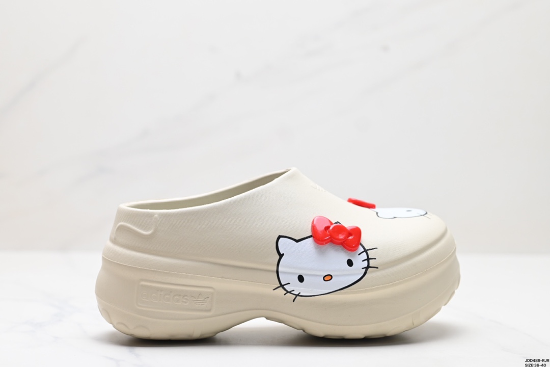Adid originals AdiFOM Stan Smith Mule W 厚底穆勒厨师半拖洞洞鞋沙滩凉鞋夏  lE9217