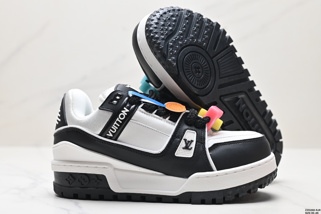 LV路易威登Louis Vuitton Trainer Maxi Low Sneaker 面包版马克西篮球板鞋