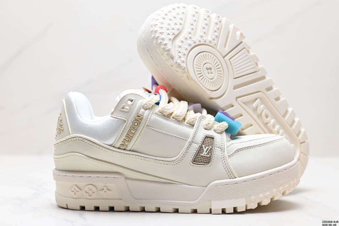 LV路易威登Louis Vuitton Trainer Maxi Low Sneaker 面包版马克西篮球板鞋