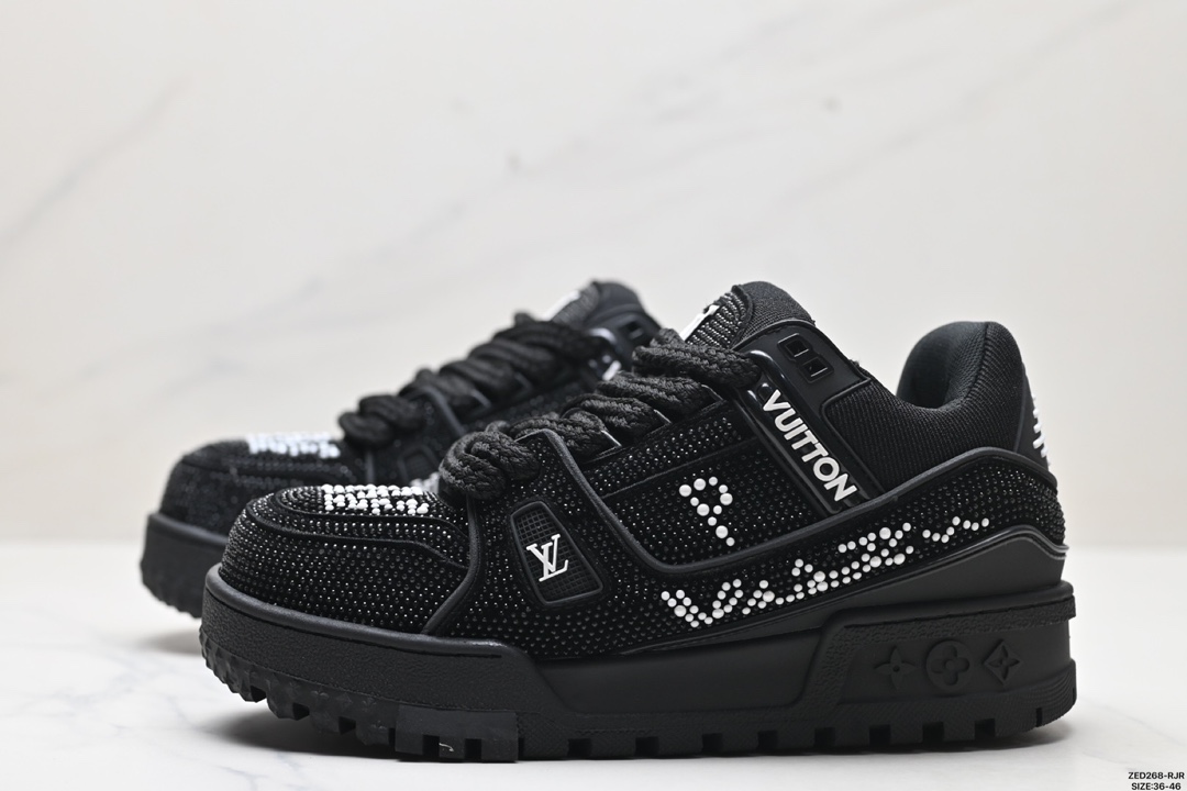 LV路易威登Louis Vuitton Trainer Maxi Low Sneaker 面包版百搭篮球板鞋