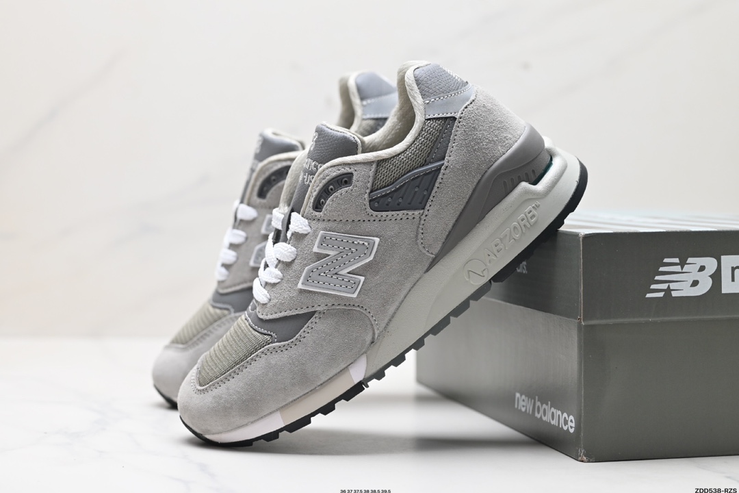 New Balance 新百伦 M998ENE高端美产系列 复古休闲慢跑鞋   W998GY