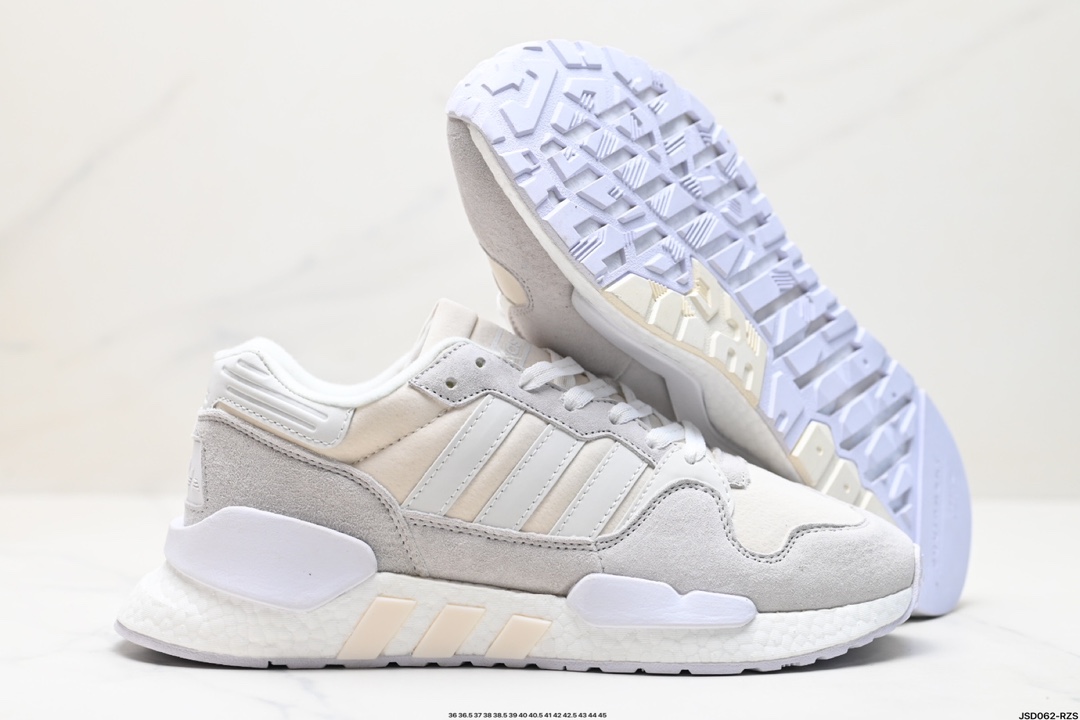 Adid Originals ZX 930 Never Made Pack Triple White 网布织物皮革绒面革生活休闲鞋  G27503
