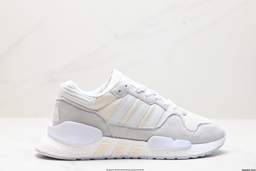 Adid Originals ZX 930 Never Made Pack Triple White 网布织物皮革绒面革生活休闲鞋  G27503