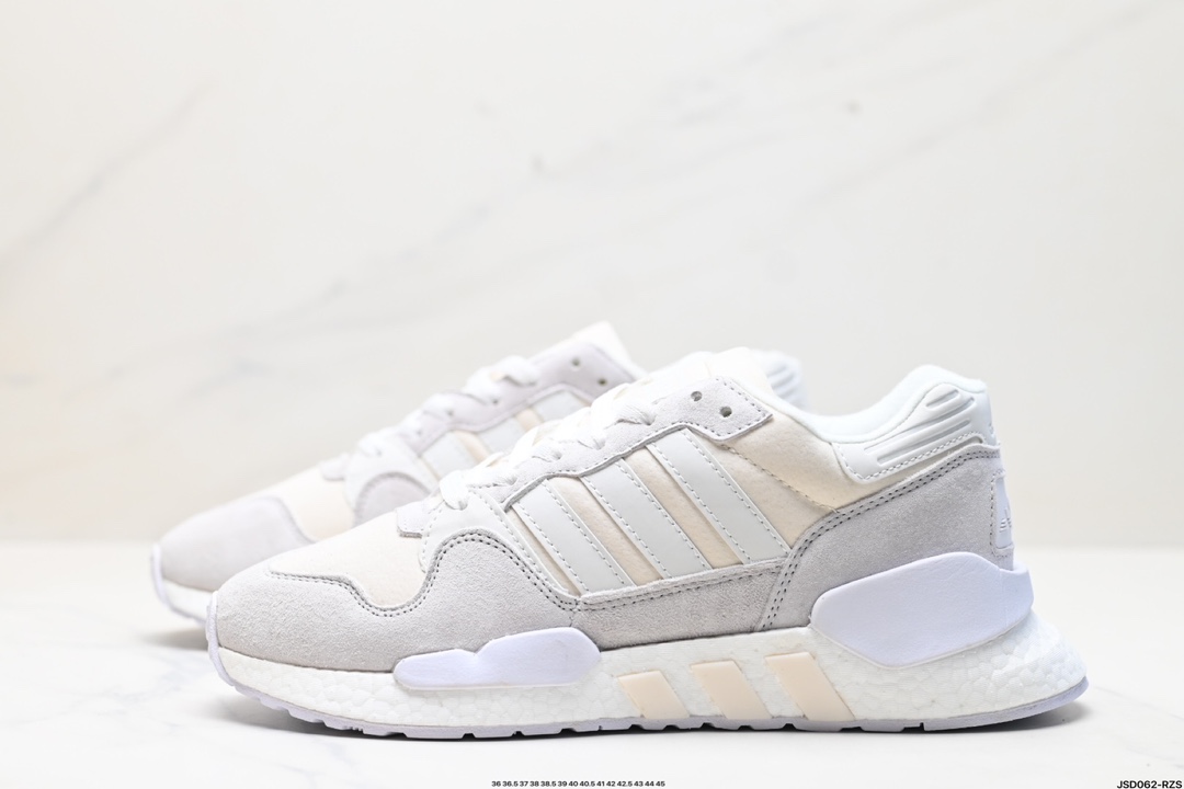 Adid Originals ZX 930 Never Made Pack Triple White 网布织物皮革绒面革生活休闲鞋  G27503