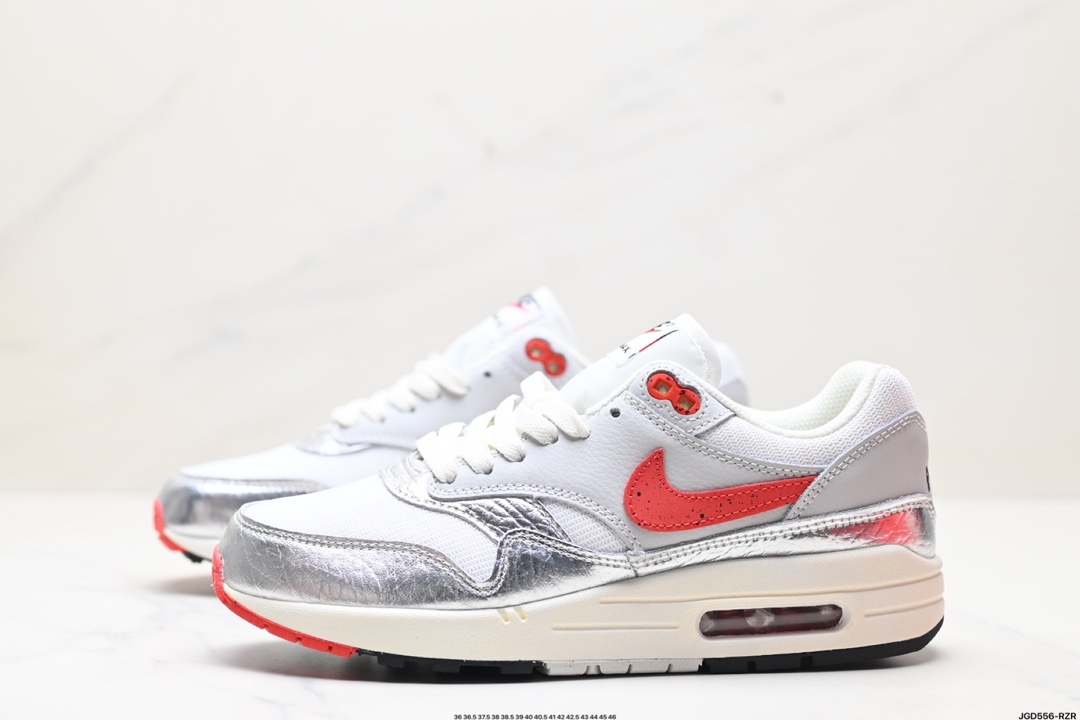 Nike Air Max 1 耐克气垫 缓震 耐磨运动鞋 鞋身材质均选择皮革  HF7746-100