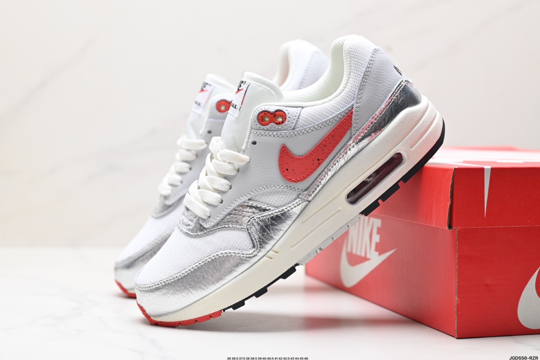 Nike Air Max 1 耐克气垫 缓震 耐磨运动鞋 鞋身材质均选择皮革  HF7746-100