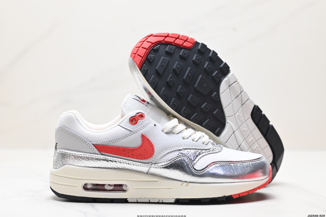 Nike Air Max 1 耐克气垫 缓震 耐磨运动鞋 鞋身材质均选择皮革  HF7746-100